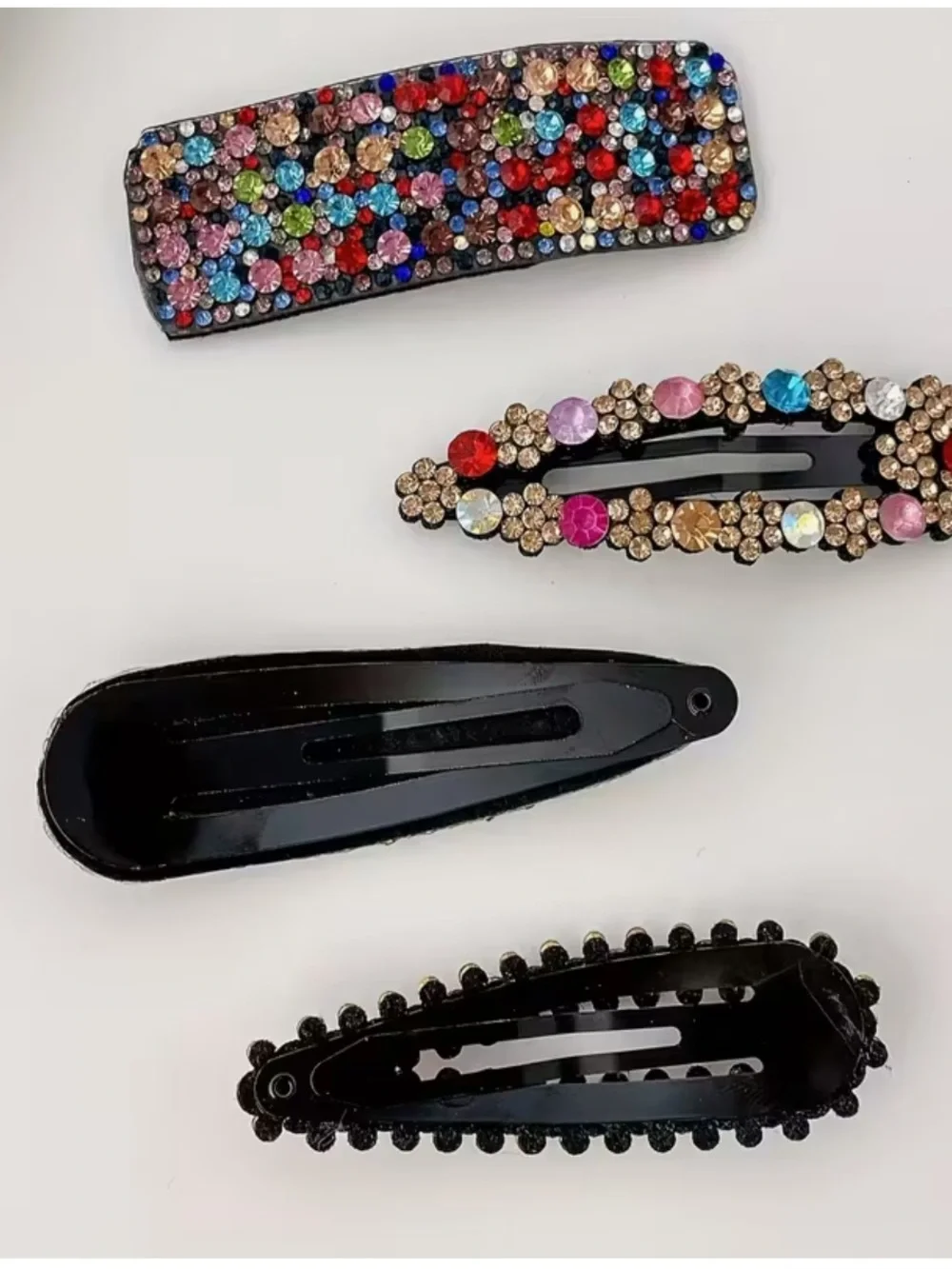 Rhinestone Hair Clip Set of 4